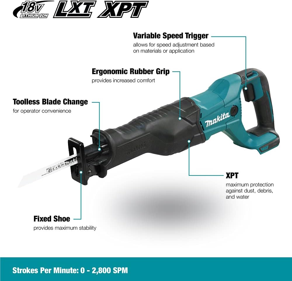 Makita 18V LXT 4PC Combo 4.0Ah Kit with 2 Batteries
