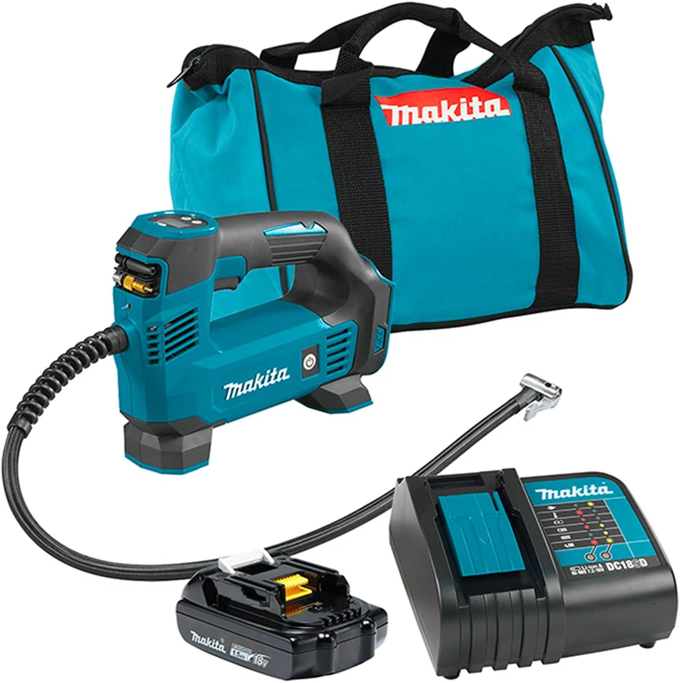 Makita 18V LXT Cordless Inflator Kit with Compact Battery