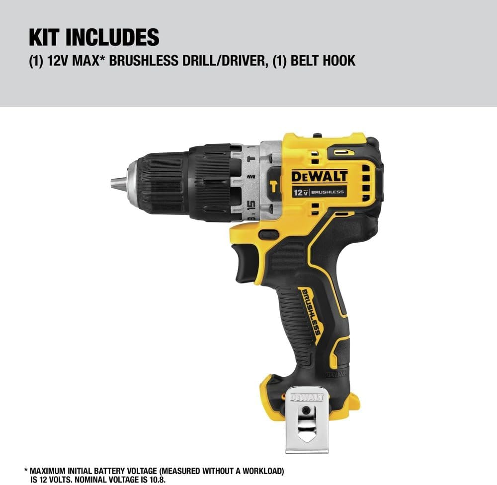 Dewalt 12V 3/8" Max Xtreme Brushless Compact Hammer Drill & Driver - Outil seul
