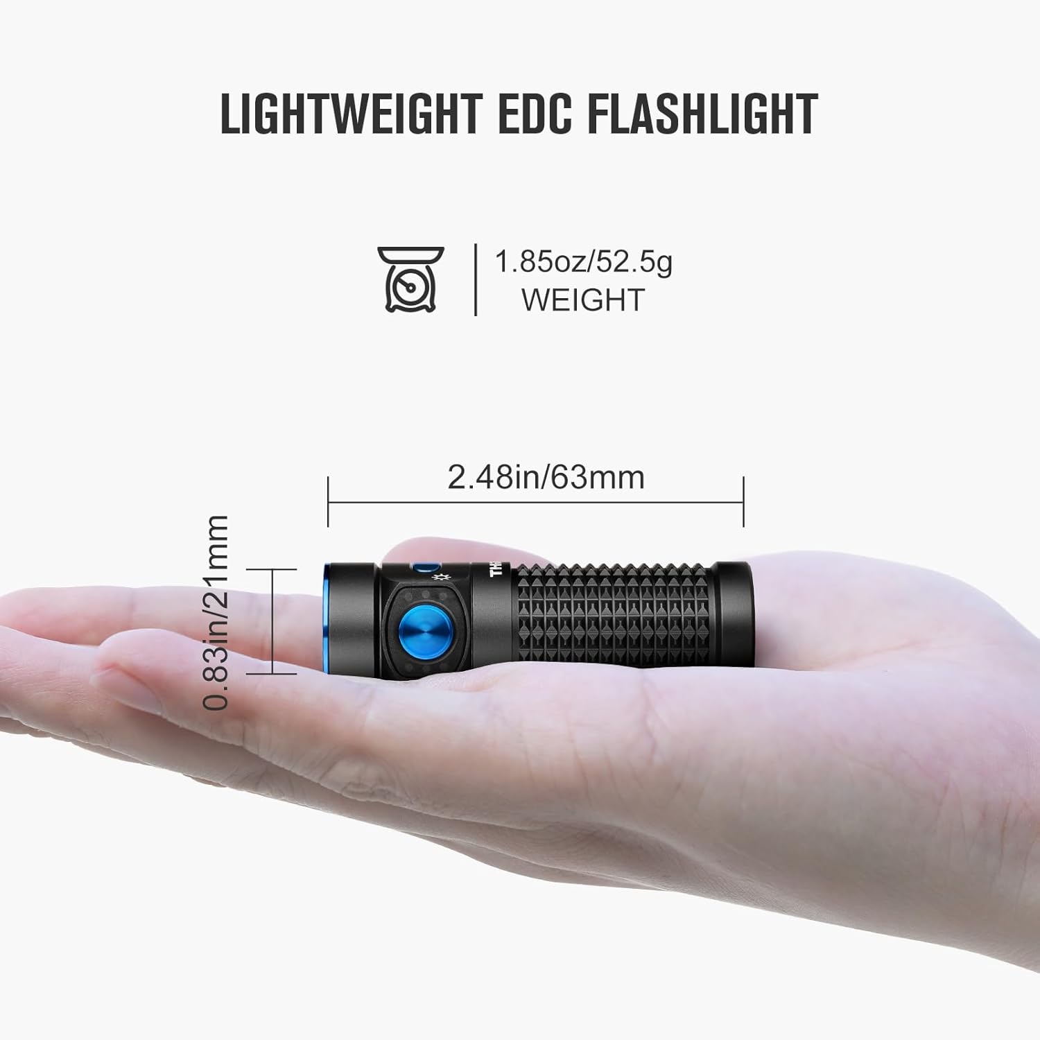 Olight Baton 4 Led Rechargeable Flashlight 1300 Lumens with Battery - Black