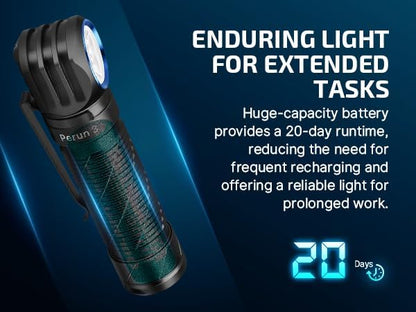 Olight Perun 3 Camping Headlamp LED Rechargeable Flashlight 3000 Lumens - Black