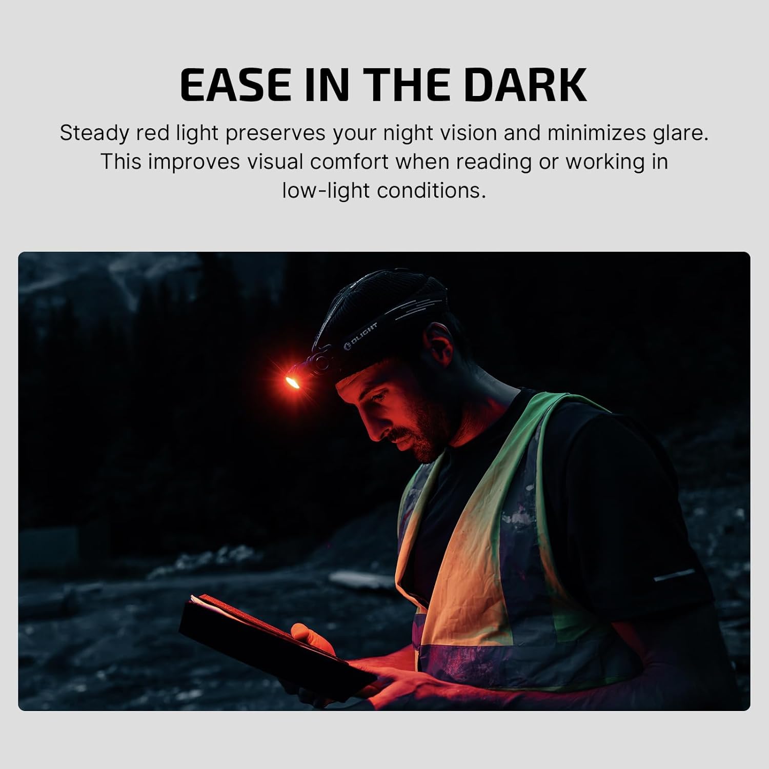 Olight Perun 3 Camping Headlamp LED Rechargeable Flashlight 3000 Lumens - Black