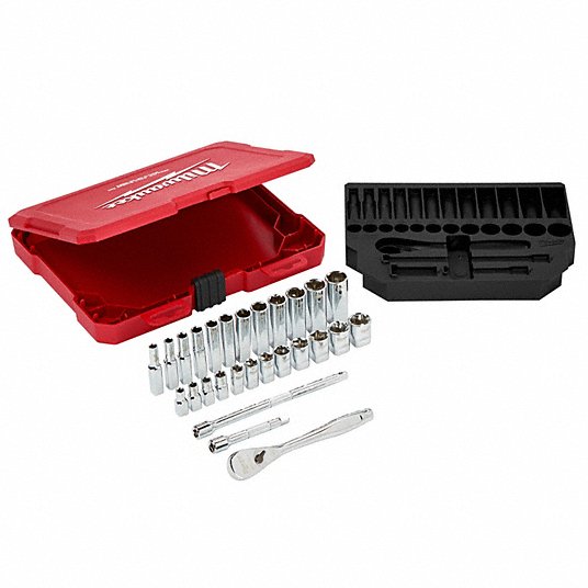 Milwaukee 1/4" Metric Drive Socket Set