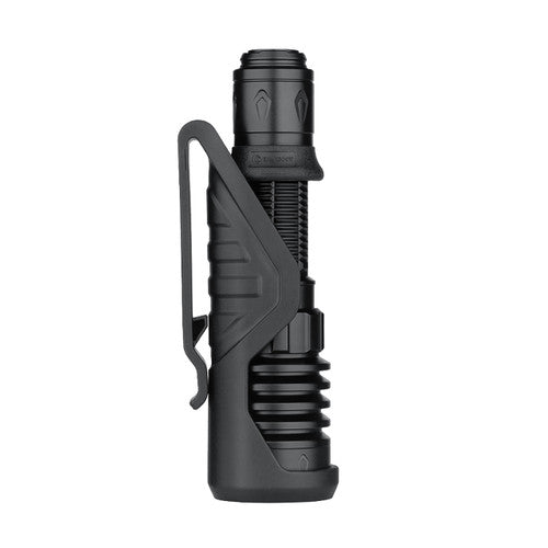 Olight Warrior X 4 LED Tactical Rechargeable Flashlight 2600 Lumens with Tri Color Battery Level Indicator - Black