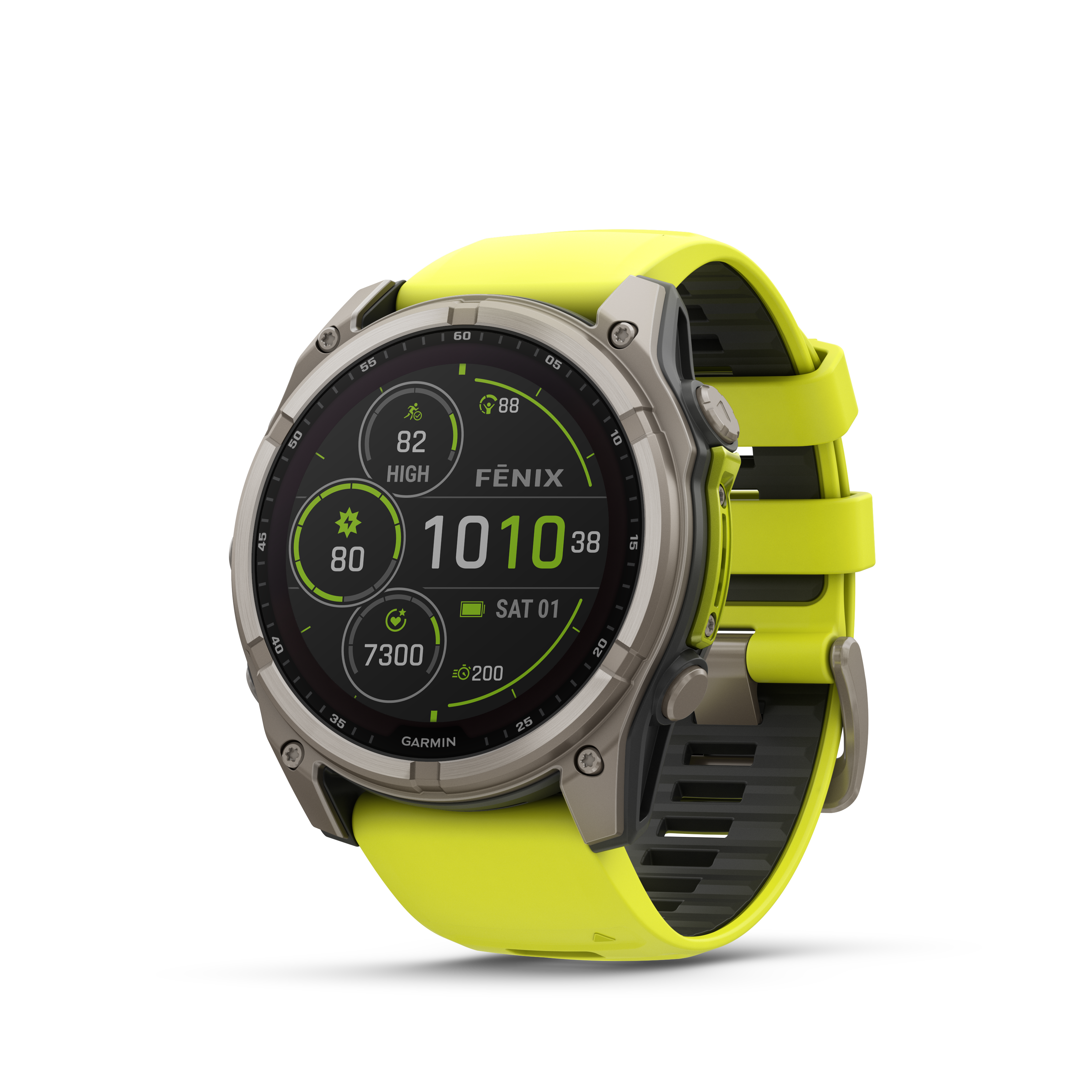 Garmin Fenix 8 51mm Solar Sapphire - Amp Yellow