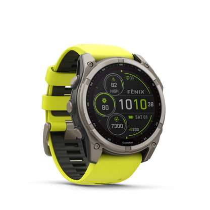 Garmin Fenix 8 51mm Solar Sapphire - Amp Yellow