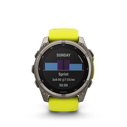 Garmin Fenix 8 51mm Solar Sapphire - Amp Yellow