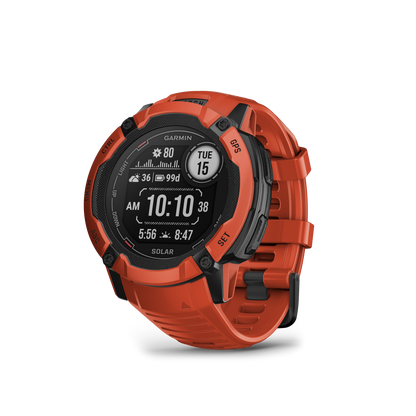 Garmin Instinct 2X Solar  GPS Smartwatch - Flame Red