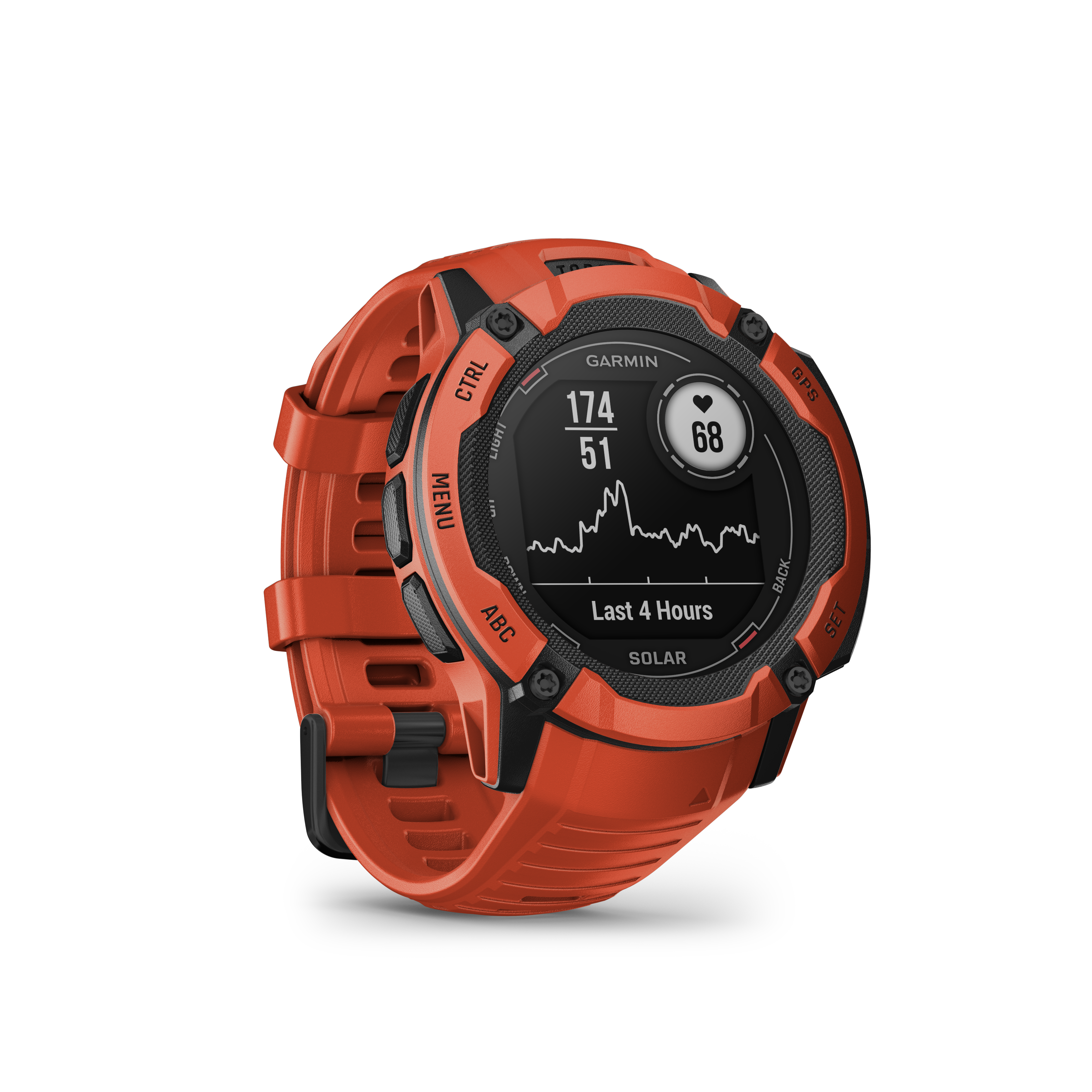 Garmin Instinct 2X Solar  GPS Smartwatch - Flame Red