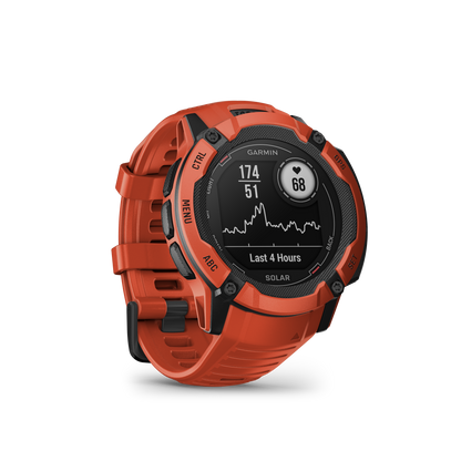 Garmin Instinct 2X Solar  GPS Smartwatch - Flame Red