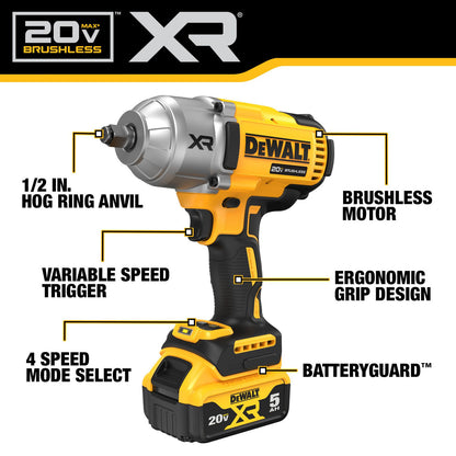 Kit de clé à chocs sans fil Dewalt 20 V Max 