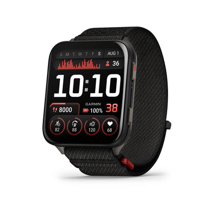 Garmin Venu X1 Black with Slate Titanium Caseback & Black ComfortFit Nylon Band