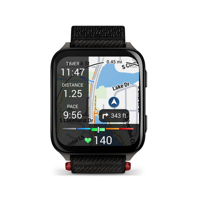 Garmin Venu X1 Black with Slate Titanium Caseback & Black ComfortFit Nylon Band