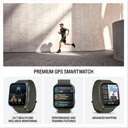 Garmin Venu X1 Moss with Titanium Caseback & Moss ComfortFit Nylon Band