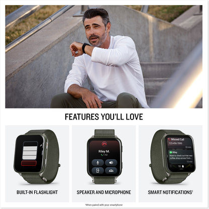 Garmin Venu X1 Moss with Titanium Caseback & Moss ComfortFit Nylon Band