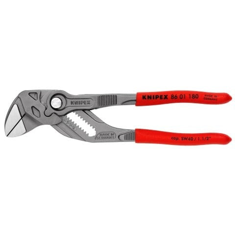 Knipex 7" Plier Wrench with Polished Head & Plastic Coated Handle