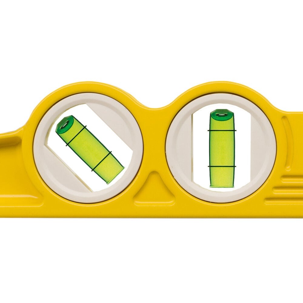 Stabila 25245 Die Cast Magnetic Torpedo with 45 Degree Vial and V-Groom Frame - Yellow