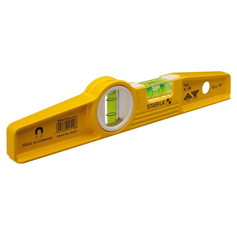 Stabila 25100 10 inch Die-Cast Magnetic Level - Yellow