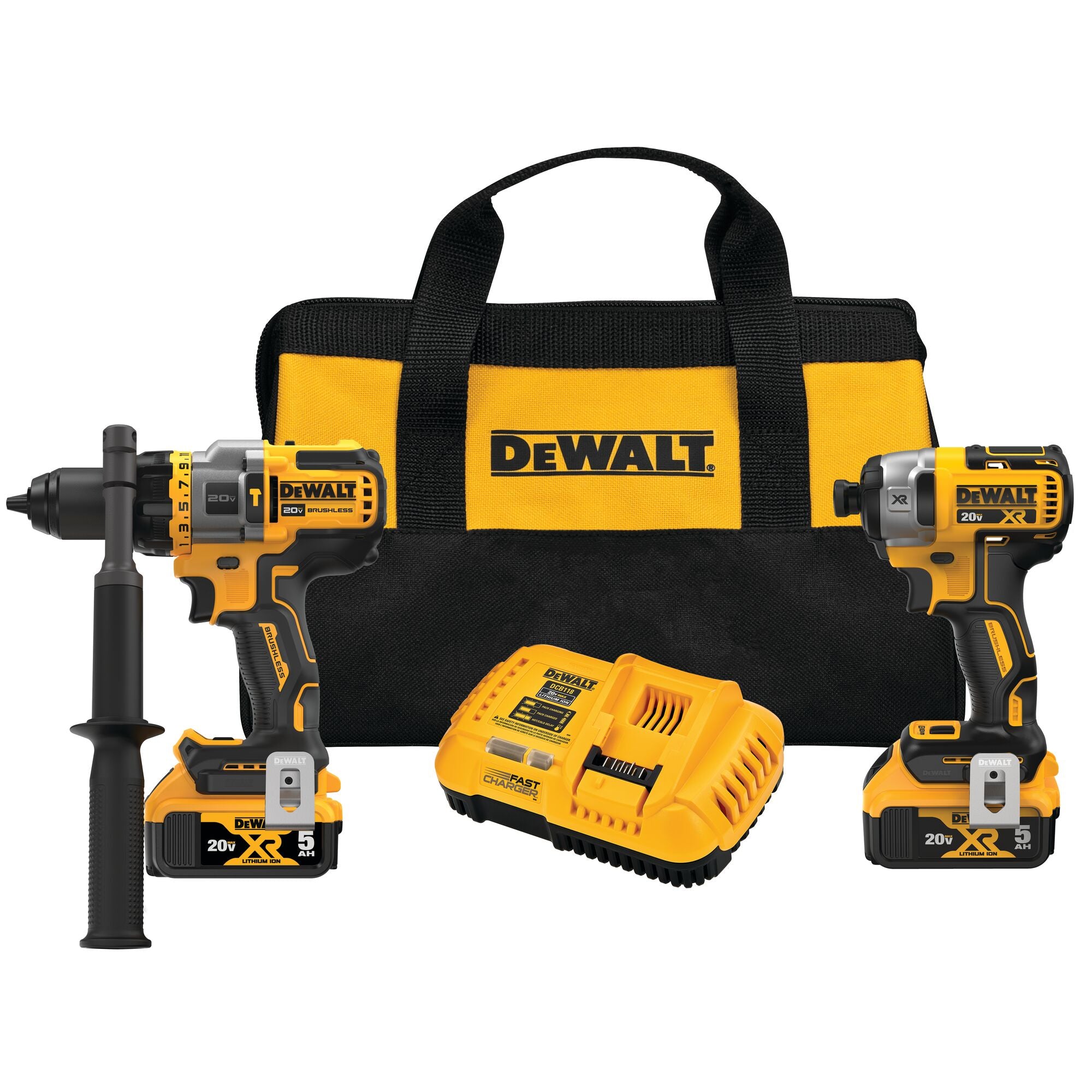 Dewalt 20V MAX Flexvolt Advantage 2 Tool Hammerdrill/Impact W/2 Batteries (5.0AH)