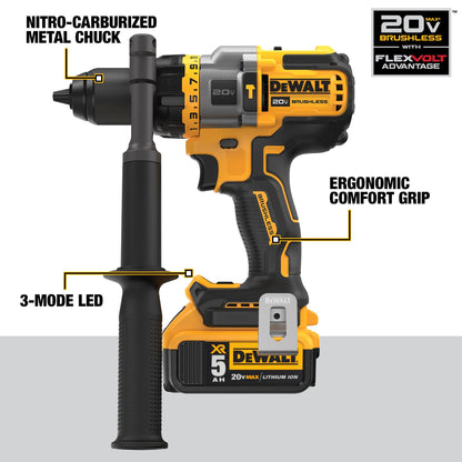 Dewalt 20V MAX Flexvolt Advantage 2 Tool Hammerdrill/Impact W/2 Batteries (5.0AH)