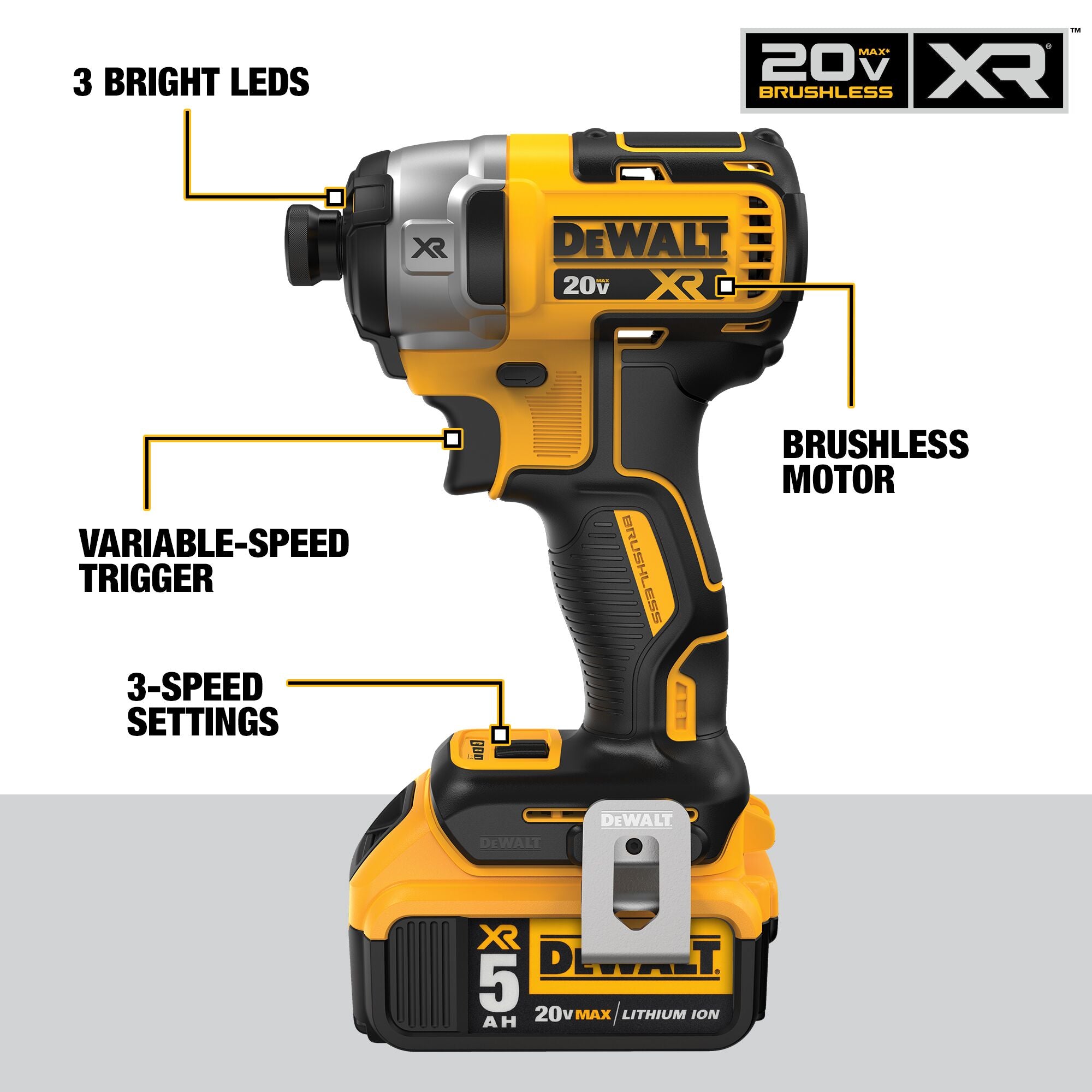 Dewalt 20V MAX Flexvolt Advantage 2 Tool Hammerdrill/Impact W/2 Batteries (5.0AH)