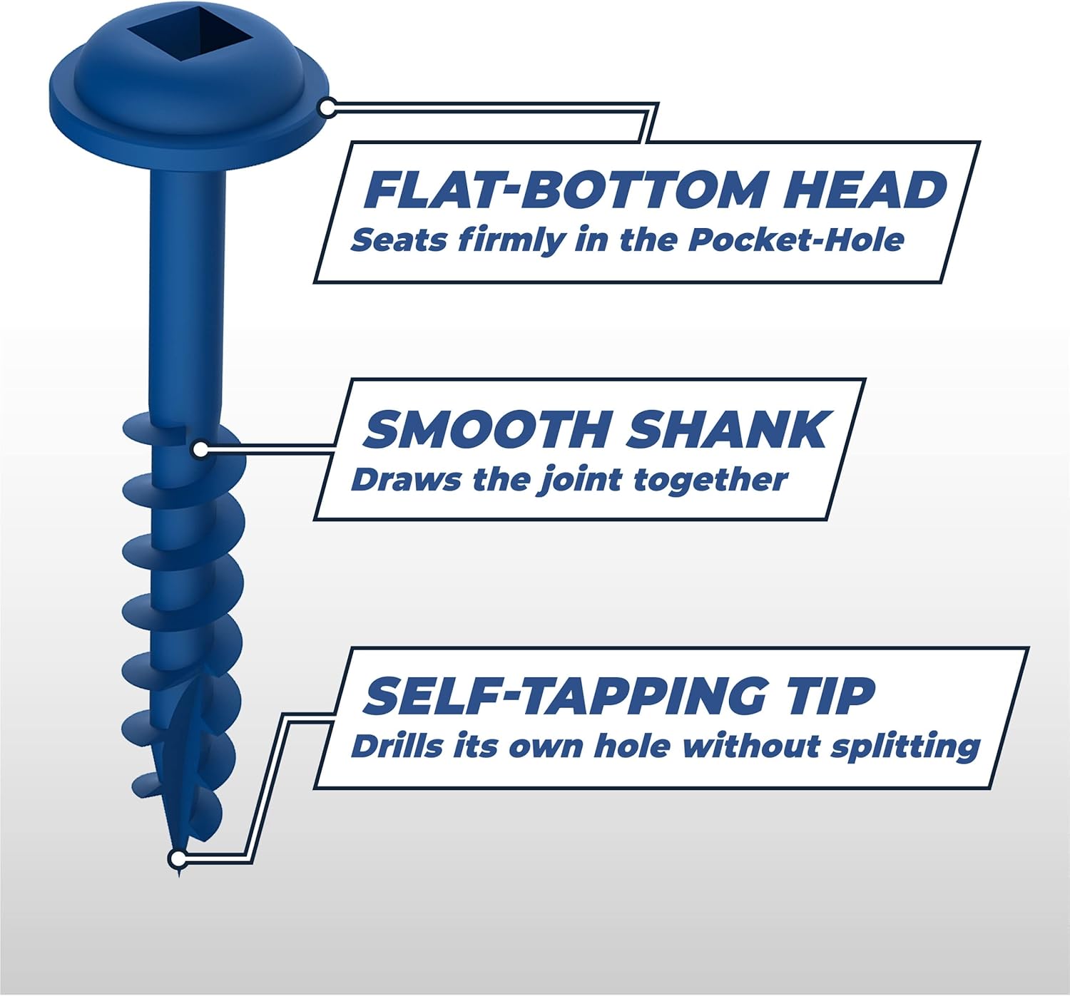 Kreg Blue-Kote™ Pocket-Hole Screws 3.8 cm - 100 Pack