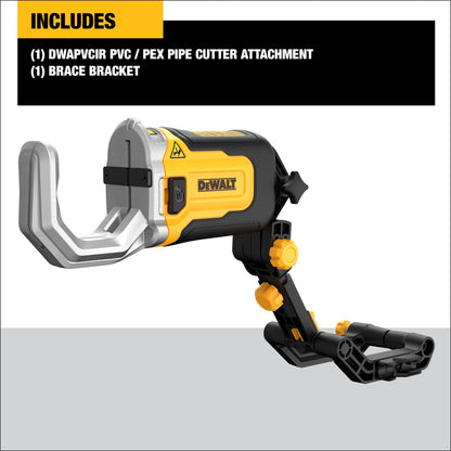 Dewalt Impact Ready PVC Cutter with Brace Bracket (coupeur de PVC prêt à l'emploi avec support)