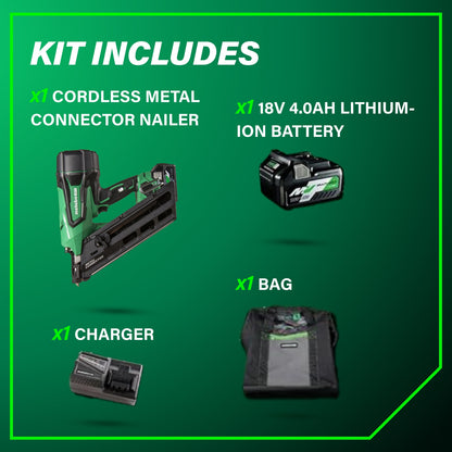 Metabo HPT 36V MultiVolt Cordless Metal Connector Nailer Kit