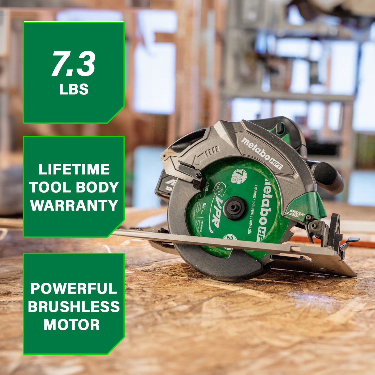 Metabo HPT 18V MultiVolt Cordless Circular Saw with 7 1/4" Blade