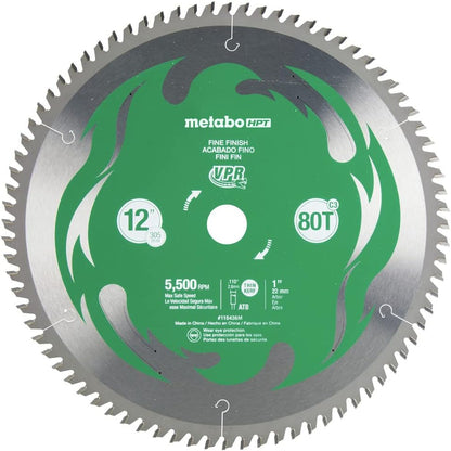 Metabo HPT 12" 80T Fine Finish Miter Saw Blade