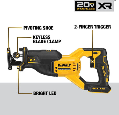 Dewalt 20V MAX BL RECIP Saw - Outil seul
