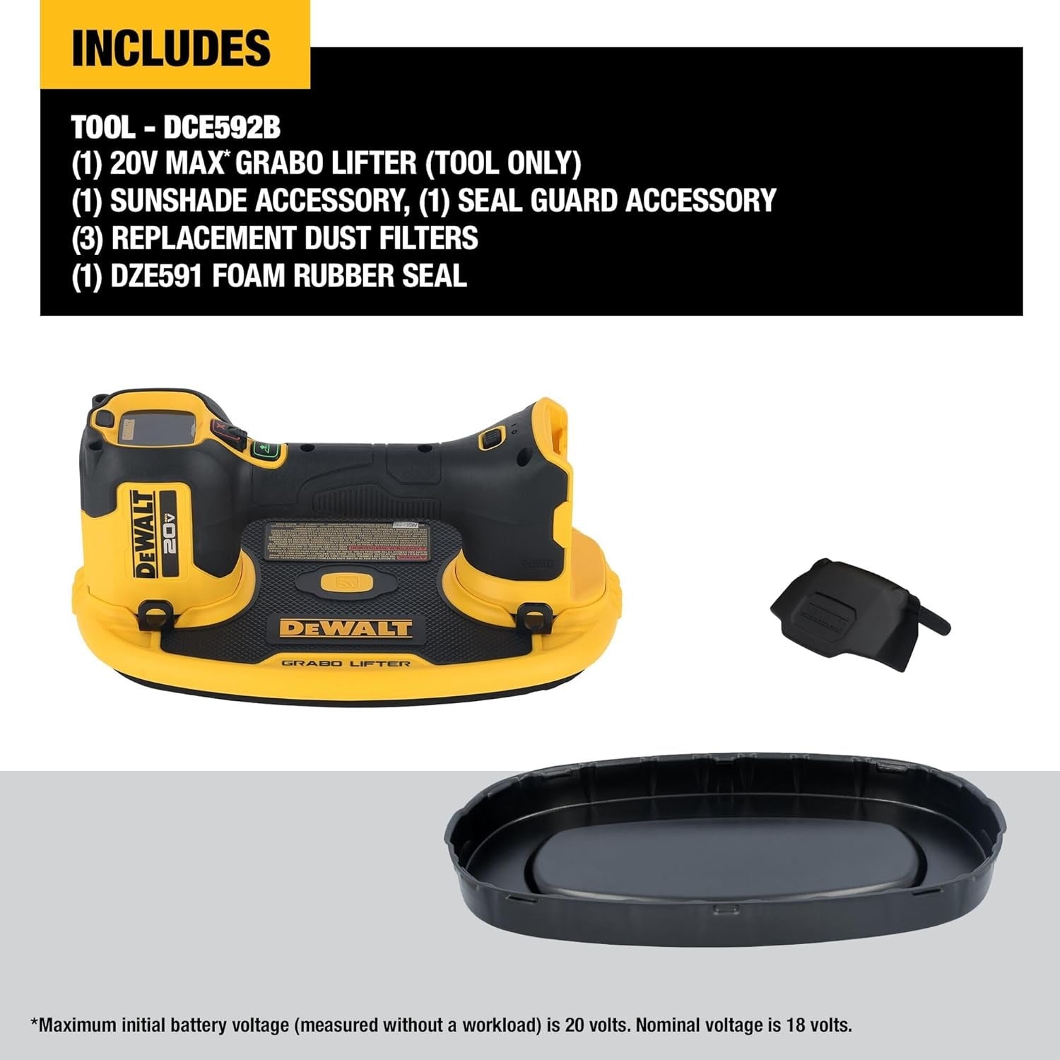 Dewalt 20V Max Cordless Grabo Suction Lifter up to 265 Lbs