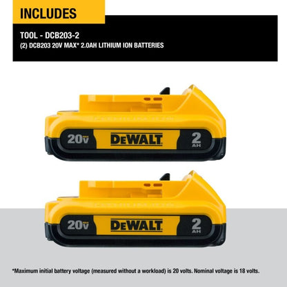 Batterie Dewalt 20V Max - Double Pack