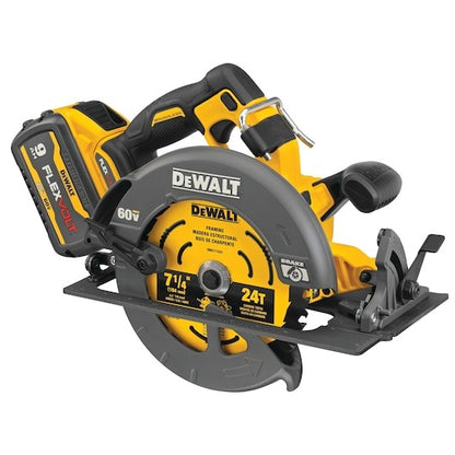 Dewalt 60V MAX Flexvolt 7-1/4" Circular Saw Kit W/ 1 Battery (6AH), charger and Bag