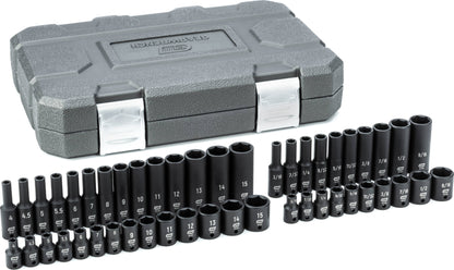 SAE/Metric 1/4" Drive Impact Socket - 48 Piece Set