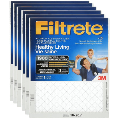 Filtre de four Filtrete 16 x 20 x 1 MPR1900 - Pack de 6