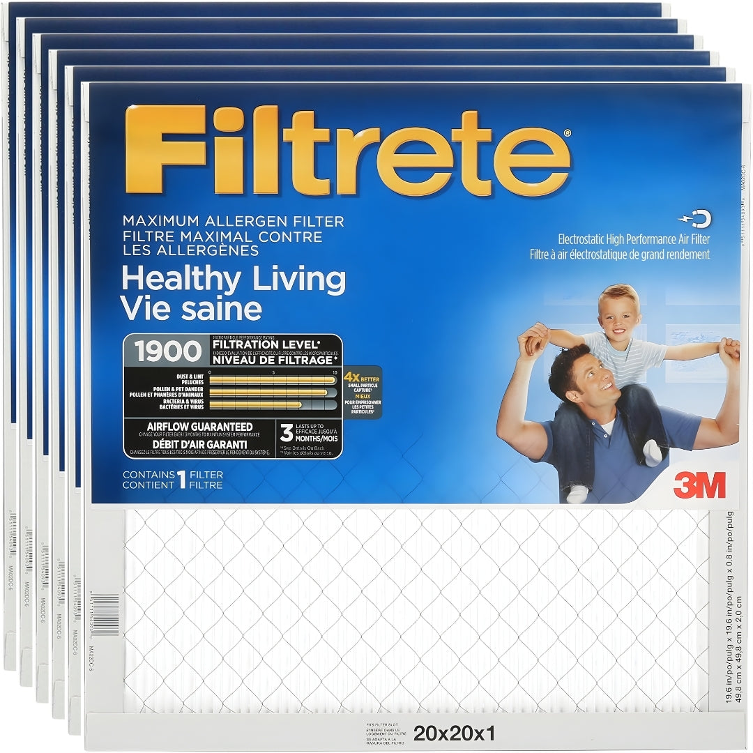Filtre de four Filtrete 20 x 20 x 1 MPR1900 - 6 pièces