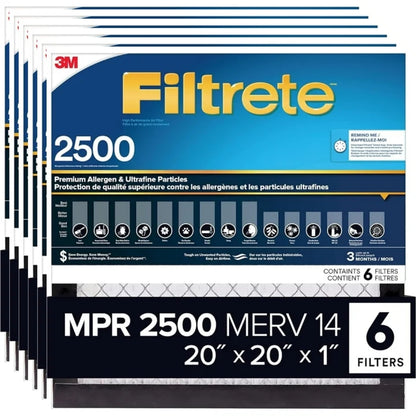 Filtre de four Filtrete 20 x 20 x 1 MPR2500 - 6 pièces