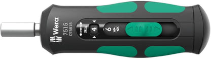 Wera Tournevis dynamométrique 1/4" x 2.0-6.0 Nm x 147.5 m Kraftform Safe