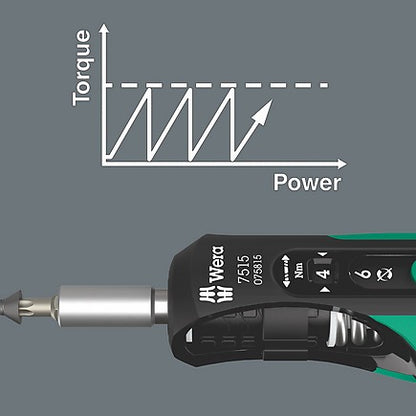 Wera Tournevis dynamométrique 1/4" x 2.0-6.0 Nm x 147.5 m Kraftform Safe
