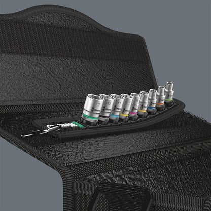 Wera Belt 4 Sock Set 1/4" Drive - 9 Pc