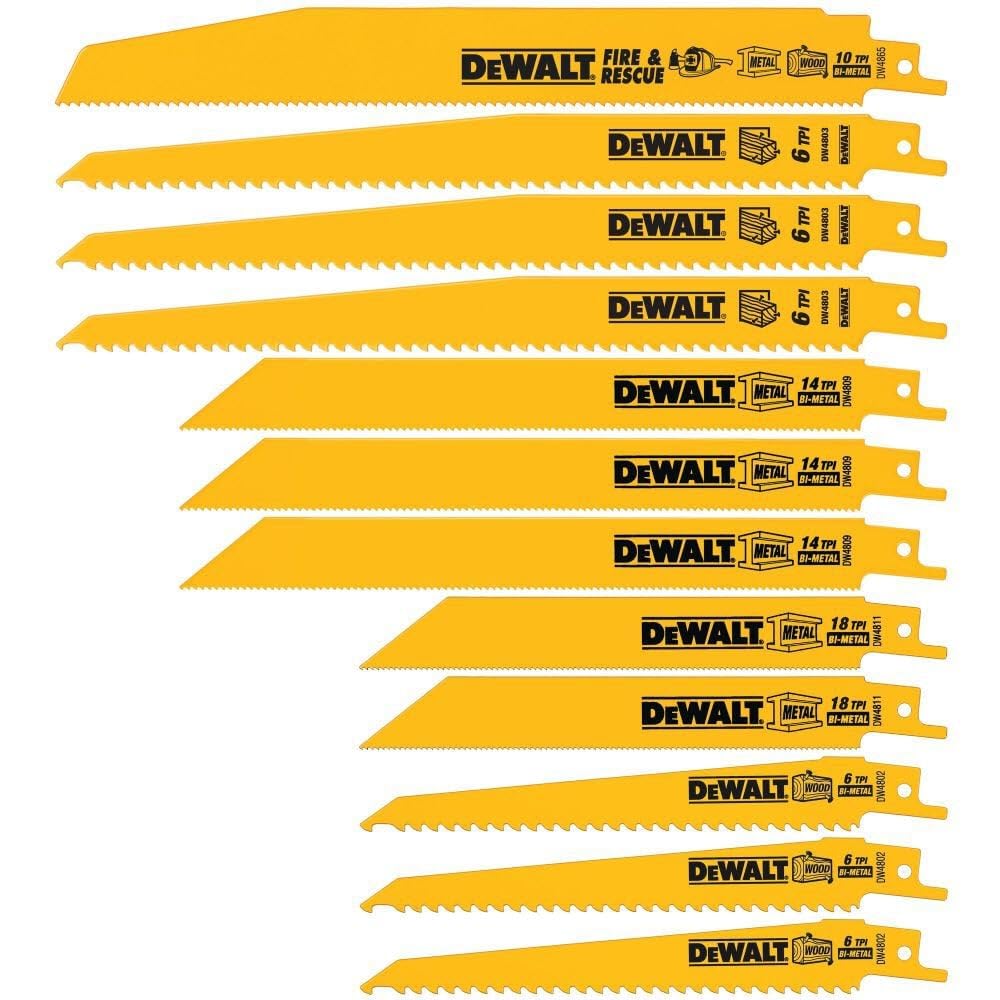 Dewalt Reciprocating Saw Blades -12-PC