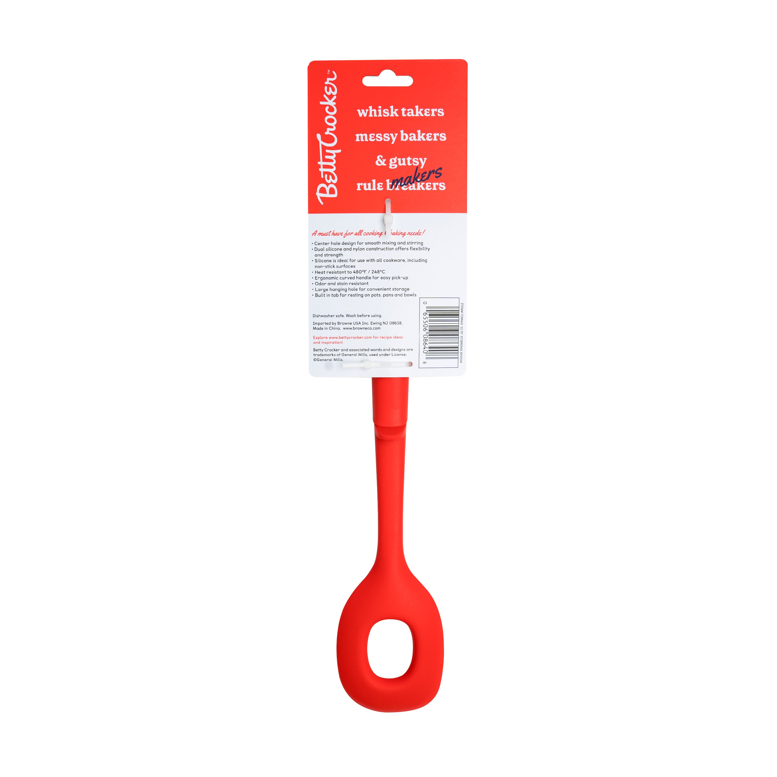 Betty Crocker 728640 12.75" Silicone Stirring Spoon