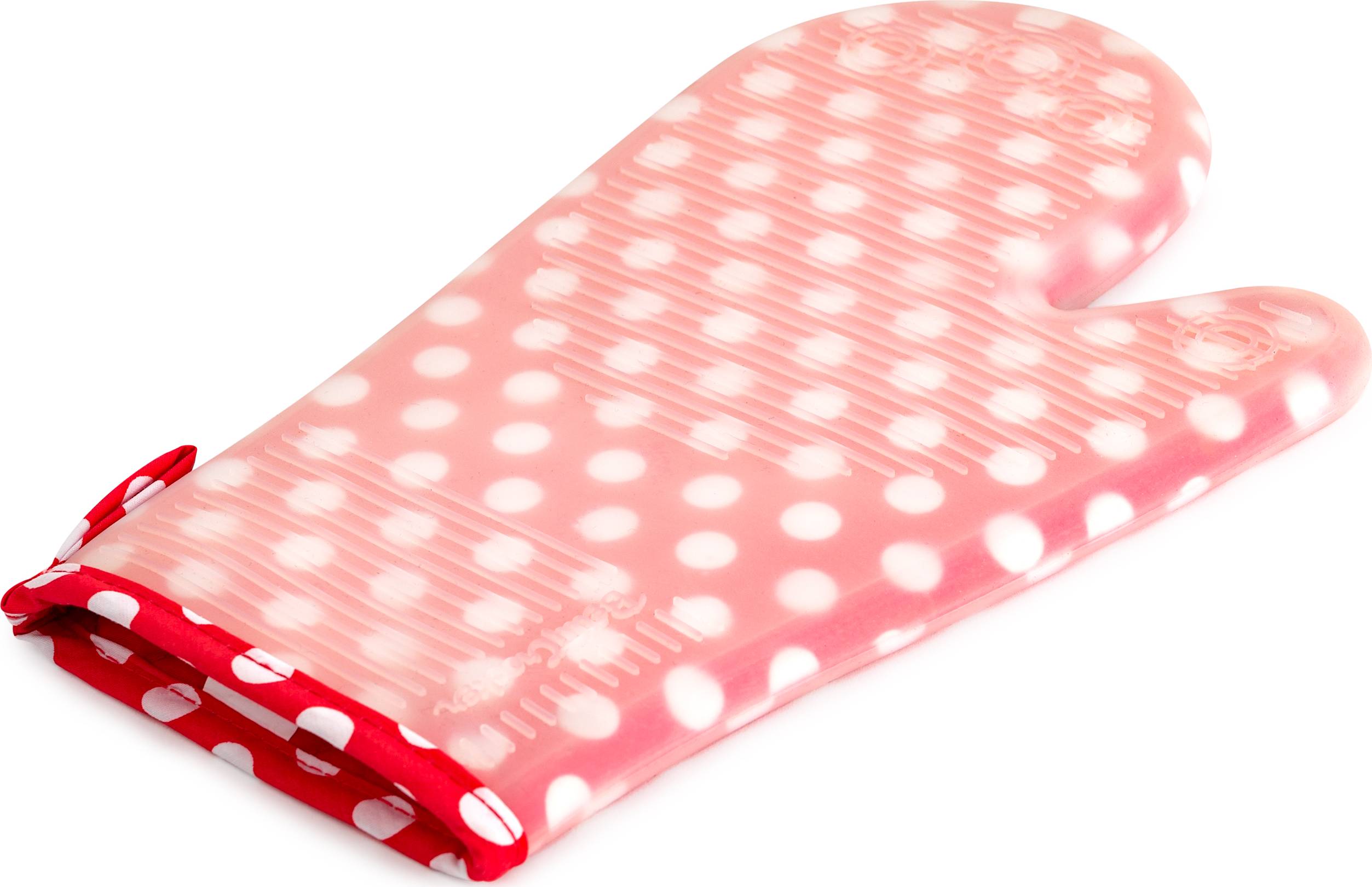 Betty Crocker 728663 11.75" Oven Mitt with Red & White Poka Dots