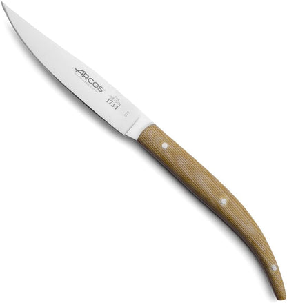 Arcos The Origin Steak Knives & Forks Set Beige Micarta Handles - 8 Pcs