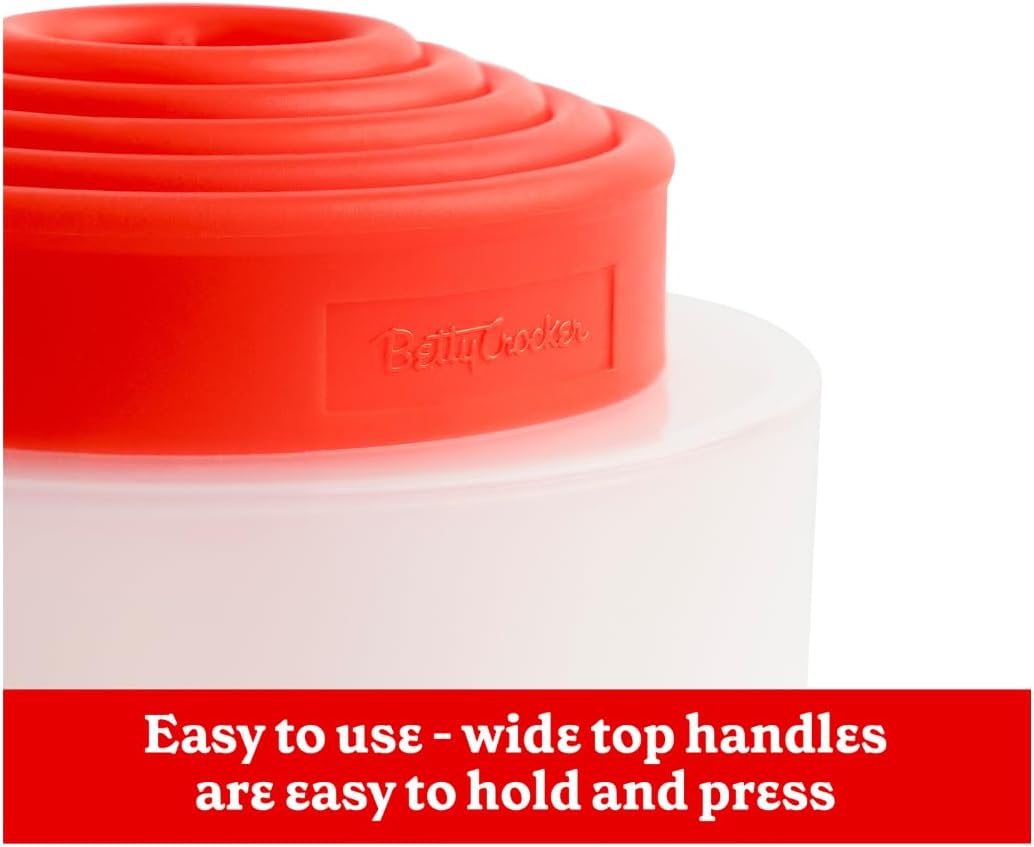 Betty Crocker Hearts Geometric Fluted & Circles Cookie Cutter - Bundle