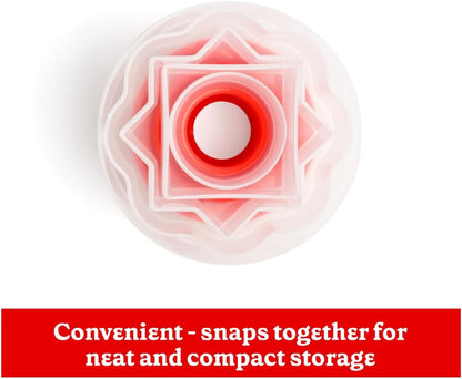 Betty Crocker Hearts Geometric Fluted & Circles Cookie Cutter - Bundle