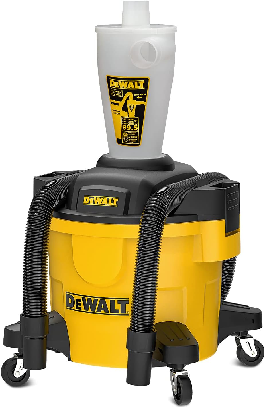 Séparateur de poussière Dewalt avec cuve en poly de 6 gallons