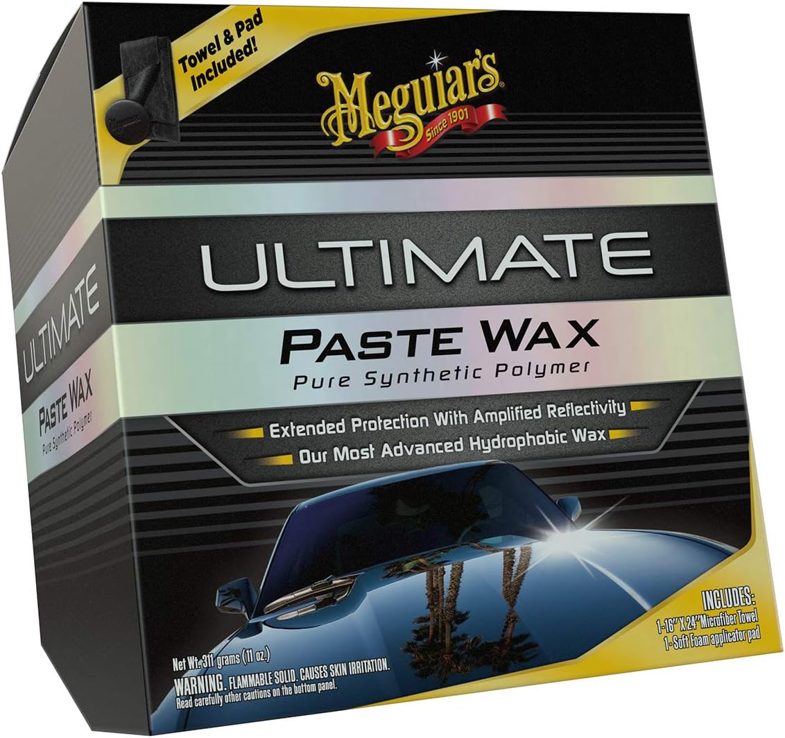 Meguiar's Ultimate Paste Wax - Premium Car Wax for a Deep - Reflective Shine Gloss with Long - Lasting Protection