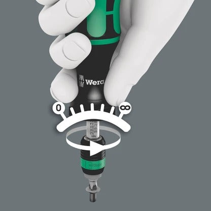 Wera - Series 7400 Kraftform adjustable torque screwdrivers (0.1-3.0 Nm) with Rapidaptor quick-release chuck, 7441 x 1.2-3.0 Nm